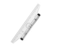 TEHAUX Regla Rodante Paralela de Plástico Transparente 30 Cm, Herramienta de Medición Multiusos para Dibujo Técnico y Geometría, Útil para Estudiantes y Profesionales, Adecuado