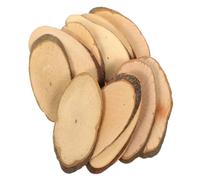 TEHAUX Rodajas de Madera Ovaladas Naturales 4-5 Cm, Pack 20 Unidades Corteza para Manualidades Diy, Decoración Boda, Posavasos y Accesorios Creativos