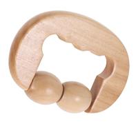 TEHAUX Rodillo de Masaje de Madera D en Forma de D para Espalda, Cuello y Pies, Masajeador Manual Portátil de 1 Pieza, Herramienta de Masaje Ergonómica para Alivio Muscular y Terapias