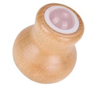 TEHAUX Rodillo de Masaje Facial de Jade y Cuarzo Rosa para Cuidado Facial, Herramienta Hinchazón, Masajeador para Ojos, Cuello y Piernas, Madera Natural, Uso en Belleza y Relajación