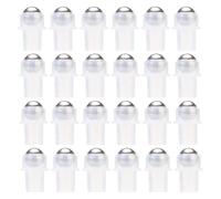 TEHAUX Roll-On para Aceites Esenciales 30 Piezas con Aplicador de Bolita Transparente de 16 Dientes Frascos Recargables de Plástico PE para Perfumes Aceites Labiales y Viaje