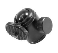 TEHAUX Rótula De Trípode De Aleación De Aluminio, Soporte para Cabezal De Cámara Giratorio 360°, Mini Cabezal Bola Estable para Cámaras y Proyectores, Compatible y Portátil, Color Negro