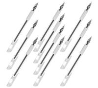 TEHAUX Rotuladores para Tatuajes Resistentes al Agua 10 Piezas Negro, Bolígrafos de Posición de Doble Punta para Maquillaje y Delineado Facial, Ideales para Uso Profesional y Personal