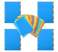 TEHAUX Separadores de Carpeta Profesionales de Plástico Pp 20 Páginas Interiores, Diseño Colorido y Práctico 5 Piezas Organizador Varios estilos para Oficina y Archivo Varios estilos
