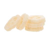 TEHAUX Set de 5 Esponjas de Lufa Naturales 6-7 CM Soporte para Jabón y Base de 125 CM de Grosor Esponja Vegetal Absorbente Secado Rápido para Baño y Cuidado Corporal