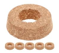 TEHAUX Set de 6 Jarrones Colgantes de Vidrio con Tapa de Corcho para Propagación de Plantas, Diseño Moderno y Forma Cónica, Ideales para Estantes y Jardines Miniatura