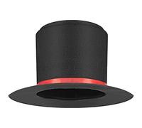 TEHAUX Sombrero de Muñeco de Nieve Navideño de Tela Negro | Ligero y Creativo, Prop de Vestuario para Navidad y Exterior, Fácil de Guardar
