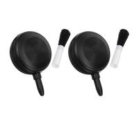 TEHAUX Soplador de Limpieza Cepillo para Dispositivos y Lentes de Cámara, 2 Unidades en Plástico Negro, Diseñado para Eliminar Polvo y Residuos en Uso Portátil