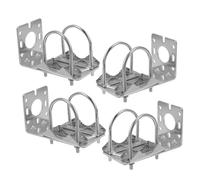 TEHAUX Soporte de Montaje en Poste para Antena Exterior de Aleación de Aluminio Kit 4 Piezas Doble Abrazadera en U Ajustable para Instalación en Áticos Techos y Paredes Resistente