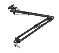 TEHAUX Soporte Metálico Ajustable para Cámara Web Brazo Largo Flexible Abrazadera de Escritorio Reforzada Doble Muelle de Suspensión Destinado para Grabación Transmisión y Enseñanza