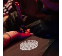 TEHAUX Soporte para Pigmentada Ovalado de 15 Orificios 2 Unidades Bandeja para Mezclar Pigmentos Organizador Estable para Accesorios de Profesionales