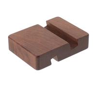 TEHAUX Soporte y Café Color de Teléfono Borde Madera Móvil para Liso Diseño Redondo Protección del Dispositivo Adecuado para Oficina