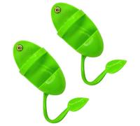 TEHAUX Soportes para Comederos de Pájaros Verde Diseño Seguro y Artesanía Fina 2 Piezas de Plástico para Loros Adecuado para Jaulas de Mascotas