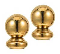 TEHAUX Tapas de Bola para Pasamanos de Escalera Doradas, 32 Mm, Acero Inoxidable, 2 Piezas, Remates Redondos para Barandillas Interiores, Balaustres para Barandillas, Uso en Escaleras
