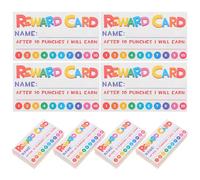 TEHAUX Tarjetas Perforadas para Aula 300 Unidades Paquete Tarjetas de Recompensa para Material Didáctico de Papel para Educación y Seguimiento Escolar