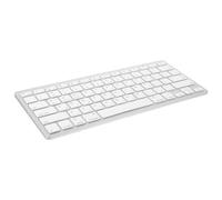 TEHAUX Teclado Inalámbrico Hebreo Ultradelgado para Portátil y Escritorio, Diseño Silencioso, Tamaño Completo, Compatible Computadora y Uso De Oficina y Viaje, Color Blanco