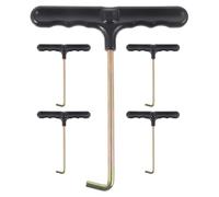 TEHAUX Tensor de Cordones para Patines y Zapatos Profesionales, 5 Piezas, Tiradores de Cordones Portátiles en Forma de T, Herramienta Manual Resistente de Hierro y Plástico para Deporte
