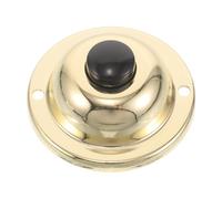 TEHAUX Timbre Pulsador Vintage de Hierro Dorado para Puerta Montaje en Pared, Diseño Retro Elegante para Uso en Exteriores y Hogar