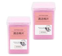 TEHAUX Toallitas de Limpieza de Pegamento de Tela No Tejida Rosa, 400 Piezas sin Desprendimiento para Extensiones de Pestañas Ideales para Salón y Vacaciones