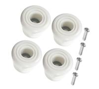 TEHAUX Topes de Punta para Patines Pernos Blancos, Frenos Sensibles de PU para Uso Versátil en Pistas de Hielo y Patinaje al Aire Libre, Paquete de 4 Juegos