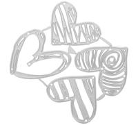 TEHAUX Troqueles Metálicos para Manualidades Corazón Moldes de Corte Acero al Carbono Set de 4 Unidades para Scrapbooking y Tarjetería Plantillas para Álbumes y Decoración DIY