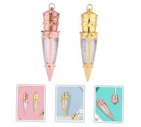TEHAUX Tubo Vacío para Brillo Labial 2 Piezas Envases Pequeños de Maquillaje Colores Dorado y Rosa Oro Frascos Ligeros y Portátiles para Labiales Líquidos y Aceites Adecuado para