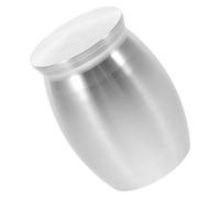 TEHAUX Urna Pequeña para Restos Humanos de Animales de Aleación de Aluminio, Diseño Minimalista, Color Plata, para Recuerdo Duradero y Uso en Viajes