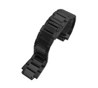 TEHDFG Correa de Acero de 13 mm, 17 mm y 19 mm Compatible con HUBLOT Yubo Strap Big Bang Classic Fusion Yubo Series, Correa de Acero sólido Fino for Hombre y Mujer.(Black,13mm)