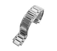 TEHDFG Correa de Acero de 13 mm, 17 mm y 19 mm Compatible con HUBLOT Yubo Strap Big Bang Classic Fusion Yubo Series, Correa de Acero sólido Fino for Hombre y Mujer.(Silver,19mm)
