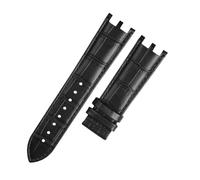 TEHDFG Correa de reloj de doble muesca de 22 mm, compatible con correa de cuero Versace V-RACECHRONO, accesorios GTM.(Black no buckle)