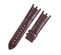 TEHDFG Correa de reloj de doble muesca de 22 mm, compatible con correa de cuero Versace V-RACECHRONO, accesorios GTM.(Brown no buckle)