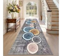 TEHWDAIYOU Vintage Alfombras de Pasillo 40 x 180 cm Antideslizante Lavable Lavadora Tapetes Larga Cocina Habitacion Pie de Cama Exterior Terraza Pelo Corto