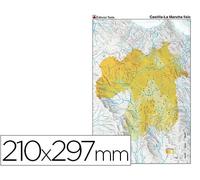 Teide Mapa Mudo Color Din A4 Castilla-La Mancha Físico 210 x 297 mm
