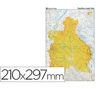 Teide Mapa mudo color Din A4 Castilla-León físico 210 x 297 mm 100 g/m²