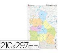Teide Mapa mudo din a4 castilla-leon politico 210 x 297 mm