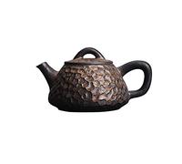 Teiera in ceramica, Tetera de cerámica retro con filtro mango aislado juego té Kung Fu