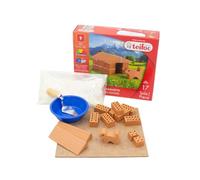 Teifoc 1002 - Juego de construcción de ladrillo, caseta para perros a partir de 6 años, incluye perro de barro