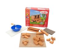 Teifoc 1023 - Juego de construcción de piedra, gallinero, incluye gallinas y gallo de arcilla, juego de manualidades para niños a partir de 6 años