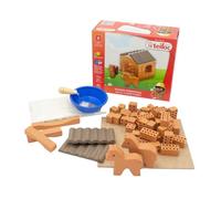 Teifoc 1026 - Juego de construcción de piedra (50 piezas, establo para caballos con figuras de caballos, juguete de granja para niños a partir de 6 años)