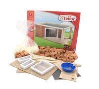 teifoc 5220 - Kit de construcción de Piedra - cobertizo de jardín, 135 componentes, Kit de construcción Creativo de Materiales Naturales, Kit de construcción, Juguete de construcción para niños a