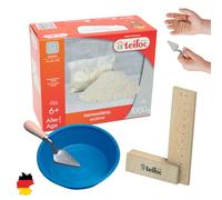 teifoc 9902 - Kit de manualidades - Mini paleta de albañil, cuenco de mortero, 1000 gramos de mortero soluble en agua y ángulo, kit de manualidades para niñas y niños, manualidades para niños de 4, 5
