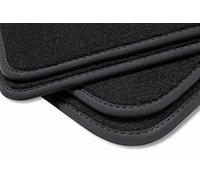 teileplus24 Alfombrillas para BMW 3er E46 Serie Protección Alfombra Ductor | Ajuste perfecto 4 piezas Refuerzo talón Fijación Antideslizante Velour Ribete Costuras decorativas