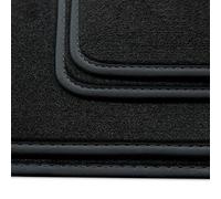 teileplus24 Alfombrillas para BMW X3 G01/ iX3 2018-10/2024 | Logo Ajuste perfecto 4 piezas Fijación Antideslizante Velour Ribete Costuras decorativas