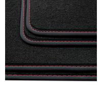 teileplus24 Alfombrillas para Seat Leon 3 III 5F SC 2013-2020 | Ajuste perfecto 4 piezas Fijación Antideslizante Velour Ribete Costuras decorativas