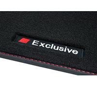 teileplus24 BAX-005-R Exclusive-Deportes Alfombrillas paraAudi A6 4G C7 2010-2018, Costura:Rojo