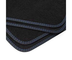 teileplus24 BDV641 Alfombrillas de Terciopelo con Doble Costura para BMW 1 Series E87 2004-2011