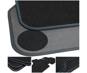 teileplus24 BGF650-N1N-FBA Alfombrillas Todo el año para BMW i3 I01 2013-2020 Impermeable, Costura:Azul