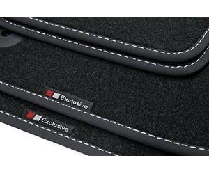 teileplus24 EF102-FBA Alfombrillas Exclusive-Line Design para Audi A3 8P 8PA 2003-2012 Costuras Decorativas