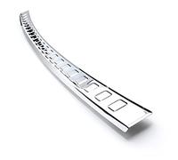 teileplus24 L698 Acero Inoxidable Parachoques protección para VW Touareg 3 2018- con Borde, Color:Plata Brillante