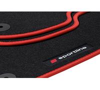 teileplus24 PV203 Alfombras de Goma Sportline Design para BMW 3er E90 E91 2005-2012, Bordes:Rojo